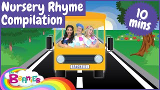 10 Mins of the best Nursery Rhymes for Kids  Wheels on the Bus Baby Shark and more [upl. by Acinej]