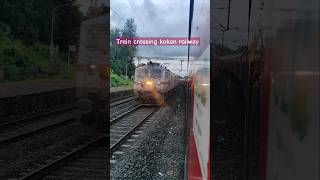 Netravati crossing mandovi express in full speed kokan shorts [upl. by Bradan]