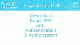 Create a React Single Page App with OIDC Authentication and Authorization [upl. by Llednyl]
