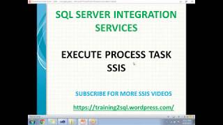 EXECUTE PROCESS TASK IN SSIS  POWER SHELL SCRIPT IN SSIS [upl. by Ytitsahc]