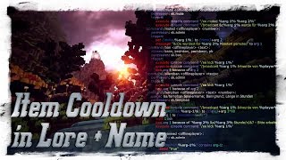 SKRIPT Item Cooldown in Lore  Item Name 42 Tutorial Spigot [upl. by Yeldnarb]