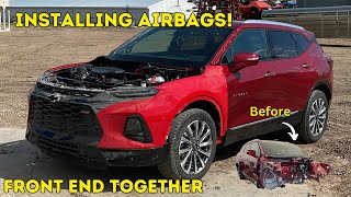 Rebuilding a 2022 Chevrolet Blazer Part 7 Swapping Airbags [upl. by Rabka919]