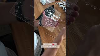 Acrylic Wedding Invitation Assembly Process 🤩 [upl. by Celina]