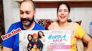 Reaction on Honsla Rakh  Punjabi movie  Trailer [upl. by Ayel]