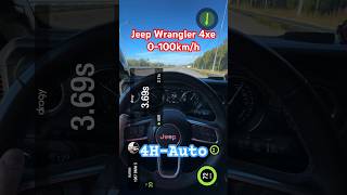 Особенности Jeep Wrangler 4xe JL разгон 0100 Acceleration 060 jeepwrangler shorts speed car [upl. by Asiil]