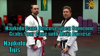 Hapkido Cane Defense when Someone Grabs Your Cane with Alain Burrese [upl. by Hinman367]