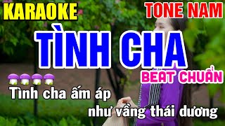 ✔ TÌNH CHA Karaoke Nhạc Sống Tone Nam  Tình Trần Karaoke [upl. by Acyre59]