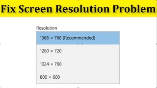 How To Fix Screen Resolution Problem Windows 10  Bad Screen Resolution Windows 10 [upl. by Ddahc552]