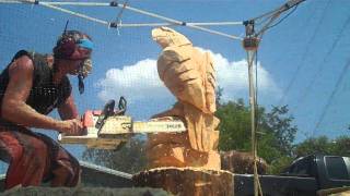 Eagle Chainsaw Carving [upl. by Denzil]