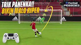 SKILL VIRAL  PANENKA PENALTY KICK GAMPANG BANGET DI PES EFOOTBALL 2022 2023 [upl. by Trebleht]