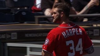 WSHPIT Harper gets tossed by the third base umpire [upl. by Hughie]