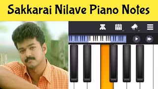 Sakkarai Nilave Piano Notes  Tamil Songs Piano Notes [upl. by Relyuc408]