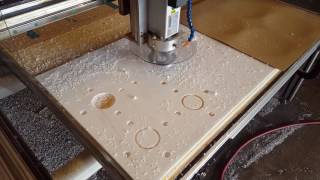 Practical CNC router cutting Teflon sheet PTFE [upl. by Femi]