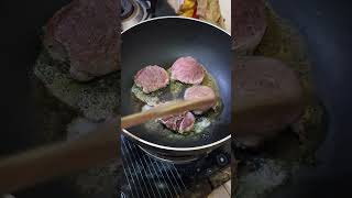 beef steak fry food cooking [upl. by Ynohtnacram741]