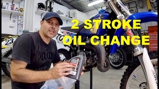 2 stroke oil change Yamaha YZ85 [upl. by Notniv197]