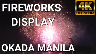 Welcoming the year 2024 at OKADA Manila Fireworks Display New Year Celebration 4k [upl. by Abita825]