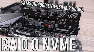 Teste  RAID 0 de SSD Samsung 960 EVO NVMe 3200 MBs  Gargalo DMI 30  ASUS Maximus IX APEX [upl. by Morrison87]