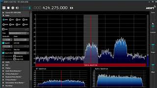 Tetrapol 390395 MHz  TETRA 424430 MHz  frequency spectrum  Software defined radio SDR [upl. by Preiser]