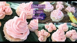 Stabilized Whipped Cream Frosting  How To Make Stabilized Whipped Cream  Homemade Cream Frosting [upl. by Enneyehc]