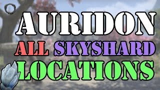 ESO All Skyshard Locations Auridon [upl. by Fishman]