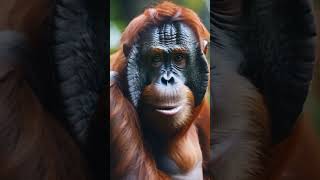 Orangutan In Forest orangutan animal wildlife wildanimal nature ytshorts shorts [upl. by Ecyned]