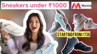 Sneakers❤️ Myntra sneakers haul  Footwear haul  Sneakers shoes for women  Myntra [upl. by Lillis]