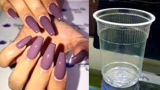 DIY  HOW TO MAKE WATERPROOF FAKE NAILS FROM quotPAPERquot AT HOME  NAIL HACK [upl. by Arrotal]