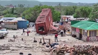 Drone footage shows destruction of Hurricane Beryl in Jamaica  News9 [upl. by Nallid282]