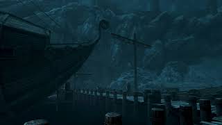 Skyrim  Solitude Docks Ambiance bells waves creaking wind [upl. by Eahs]