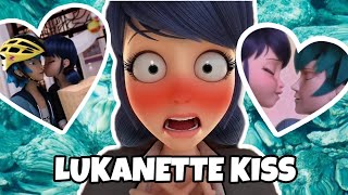 Lukanette kiss scenes Luka and Marinette [upl. by Eilak]