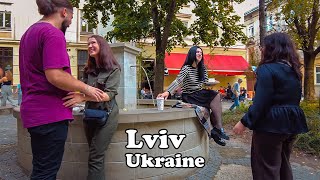 Walking Tour Ukraine Lviv  A Walk through the Streets of Lviv  4k video walk  2023 [upl. by Tenenbaum]