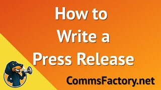 How to Write a Press Release template [upl. by Griffiths]