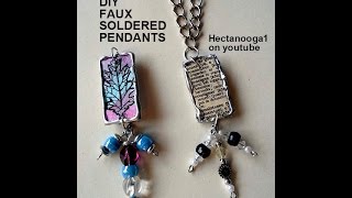 diy JEWELRY MAKING FAUX SOLDERED PENDANTS [upl. by Judith564]