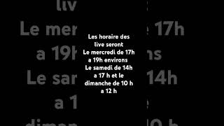 Horaire live [upl. by Belshin]