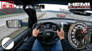 DODGE RAM 1500 HEMI 57 V8 quotLARAMIE SPORTquot TOP SPEED DRIVE ON GERMAN AUTOBAHN 🏎 [upl. by Dolora]