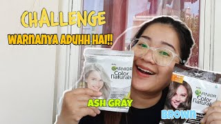 CAT RAMBUT GARNIER ASH GRAY DAN BROWN JADINYA BEGINIGARNIER COLOR [upl. by Khajeh]