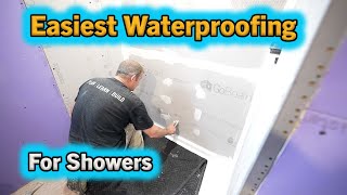 Easiest Waterproofing for Showers  Go Board  PLAN LEARN BUILD [upl. by Hazlip387]