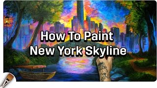 How To Paint New York Skyline [upl. by Jolyn976]