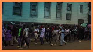 Protesters march in Nairobi ahead of Tuesday National shutdown [upl. by Duwalt]