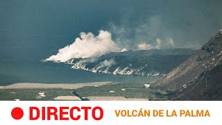 La LAVA del volcán de LA PALMA cae al MAR y forma otra FAJANA cerca de TAZACORTE RTVE [upl. by Nemaj]