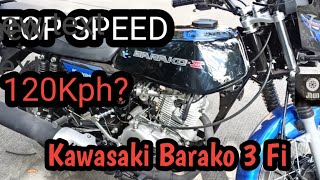 KAWASAKI BARAKO 3 Fi TOP SPEED ALL STOCK WITH OBR [upl. by Karalee]