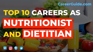 Top 10 Careers As Nutritionist And Dietitian With Average Salary [upl. by Cynthla216]