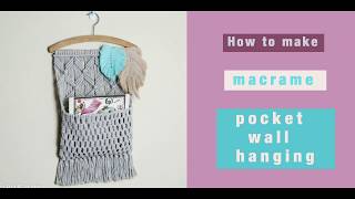 How to make macrame pocket wall hanging  macrame organizer  ENPL [upl. by Asenaj]