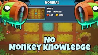 Bloonarius Half Cash Tutorial  No Monkey Knowledge  Logs  BTD6 [upl. by Oirram]