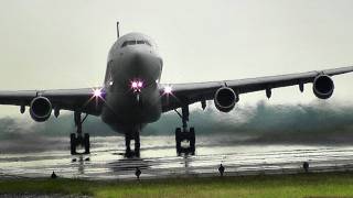 Heavy SAS  Airbus A340300 takeoff at Copenhagen Kastrup [upl. by Hgielra78]