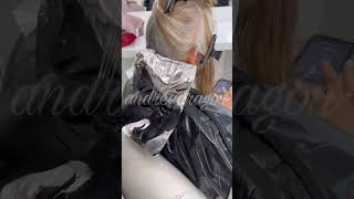 Transición de canas técnica para realizar efecto de color canoso [upl. by Ettennod]