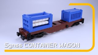 Building Sgnss Container Wagon  LEGO MOC [upl. by Okire241]