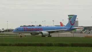 Thomson Airways Boeing 757200 Take Off Bristol Airport [upl. by Enelyak]