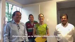 Claudia Sheinbaum Pardo edificio 52 de la Unidad Habitacional Lindavista Vallejo 📢 📢 📢 [upl. by Rouvin]