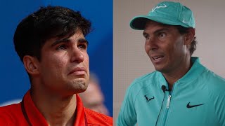 Rafael Nadal sent an emotional message to quotcryingquot Carlos Alcaraz [upl. by Amis539]